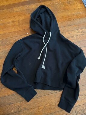 wild fable Black Cropped Pullover Hoodie